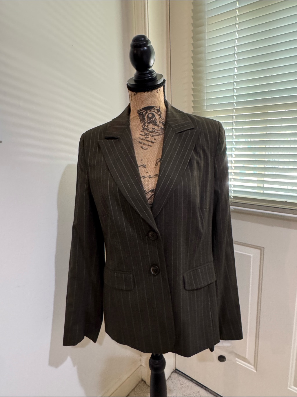 Nwt Charles Gray London Pinstripe Garment - Olivie Size 10